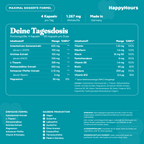 Deine Tagesdosis: Nährwerttabelle Social Butterfly, 4 Kapseln pro Tag, 1.267 mg Wirkstoffe